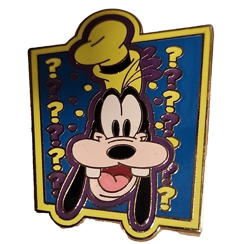 Disney Pin Goofy with Question Marks Jerry Leigh 70258 Blue Yellow Enamel